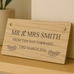 Personalised Mr & Mrs Wedding Sign Engraved Wood Plaque Personalised Mr & Mrs Wedding Sign Engraved Wood Plaque