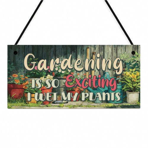 Garden Sign Cute Garden Plaque For Outside Wet My Plants Funny