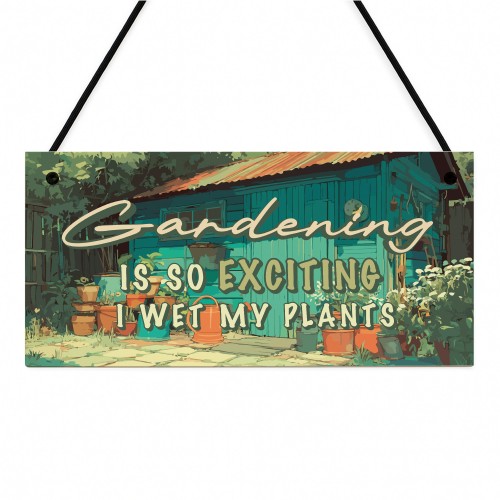 Garden Sign Quirky Garden Plaque For Outside Wet My Plants
