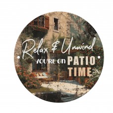 Funny Patio Sign For Garden Round Garden Sign Relax And Unwind