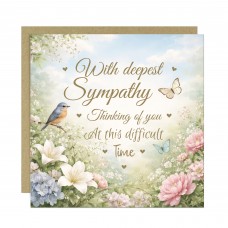 Deepest Sympathy Card Thinking of You Bereavement Condolence