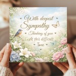 Deepest Sympathy Card Thinking of You Bereavement Condolence Deepest Sympathy Card Thinking of You Bereavement Condolence