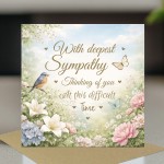 Deepest Sympathy Card Thinking of You Bereavement Condolence Deepest Sympathy Card Thinking of You Bereavement Condolence