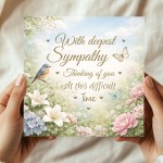 Deepest Sympathy Card Thinking of You Bereavement Condolence Deepest Sympathy Card Thinking of You Bereavement Condolence