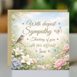 Deepest Sympathy Card Thinking of You Bereavement Condolence Deepest Sympathy Card Thinking of You Bereavement Condolence