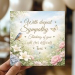 Deepest Sympathy Card Thinking of You Bereavement Condolence Deepest Sympathy Card Thinking of You Bereavement Condolence