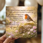 Sympathy Card For Bereavement Funeral and Loss Thinking of You