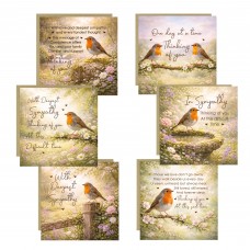 Sympathy Card Pack of 6 Condolence Cards Mourning Bereavement