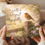 Deepest Sympathy Card Robin Condolence Card Mourning Bereavement Deepest Sympathy Card Robin Condolence Card Mourning Bereavement