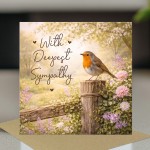 Deepest Sympathy Card Robin Condolence Card Mourning Bereavement Deepest Sympathy Card Robin Condolence Card Mourning Bereavement