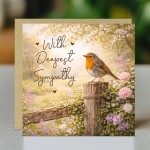 Deepest Sympathy Card Robin Condolence Card Mourning Bereavement Deepest Sympathy Card Robin Condolence Card Mourning Bereavement