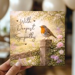 Deepest Sympathy Card Robin Condolence Card Mourning Bereavement Deepest Sympathy Card Robin Condolence Card Mourning Bereavement
