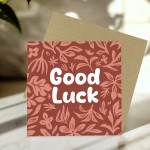 Good Luck Card Encouragement Exams New Job Success Driving Test 