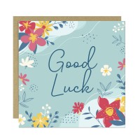 Good Luck Card For Men Women Floral Good Luck Card New Job