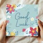 Good Luck Card For Men Women Floral Good Luck Card New Job Good Luck Card For Men Women Floral Good Luck Card New Job