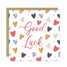 Good Luck Card Moving Leaving New Job Card for Her Love Hearts