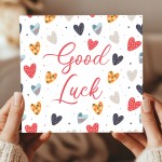 Good Luck Card Moving Leaving New Job Card for Her Love Hearts Good Luck Card Moving Leaving New Job Card for Her Love Hearts