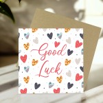 Good Luck Card Moving Leaving New Job Card for Her Love Hearts Good Luck Card Moving Leaving New Job Card for Her Love Hearts