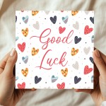 Good Luck Card Moving Leaving New Job Card for Her Love Hearts Good Luck Card Moving Leaving New Job Card for Her Love Hearts