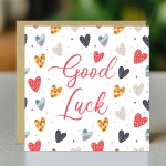 Good Luck Card Moving Leaving New Job Card for Her Love Hearts Good Luck Card Moving Leaving New Job Card for Her Love Hearts