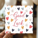 Good Luck Card Moving Leaving New Job Card for Her Love Hearts Good Luck Card Moving Leaving New Job Card for Her Love Hearts