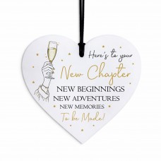New Chapter Congratulations Hanging Heart - Leaving / New Job 