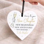 New Chapter Congratulations Hanging Heart - Leaving / New Job New Chapter Congratulations Hanging Heart - Leaving / New Job