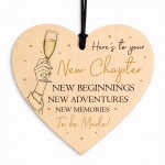 Congratulations Wooden Heart New Chapter Leaving New Job Congratulations Wooden Heart New Chapter Leaving New Job