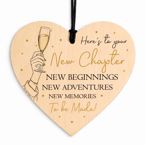 Congratulations Wooden Heart New Chapter Leaving New Job Congratulations Wooden Heart New Chapter Leaving New Job