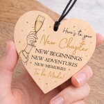 Congratulations Wooden Heart New Chapter Leaving New Job Congratulations Wooden Heart New Chapter Leaving New Job