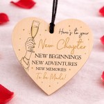 Congratulations Wooden Heart New Chapter Leaving New Job Congratulations Wooden Heart New Chapter Leaving New Job