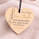 Congratulations Wooden Heart New Chapter Leaving New Job Congratulations Wooden Heart New Chapter Leaving New Job