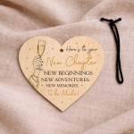 Congratulations Wooden Heart New Chapter Leaving New Job Congratulations Wooden Heart New Chapter Leaving New Job