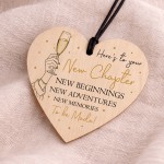 Congratulations Wooden Heart New Chapter Leaving New Job Congratulations Wooden Heart New Chapter Leaving New Job