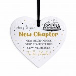 New Chapter White Heart Congratulations New Job Leaving New Chapter White Heart Congratulations New Job Leaving