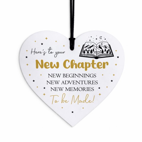 New Chapter White Heart Congratulations New Job Leaving New Chapter White Heart Congratulations New Job Leaving