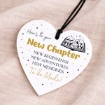 New Chapter White Heart Congratulations New Job Leaving New Chapter White Heart Congratulations New Job Leaving