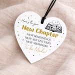 New Chapter White Heart Congratulations New Job Leaving New Chapter White Heart Congratulations New Job Leaving
