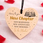 New Chapter Wooden Heart Congratulations New Job Leaving New Chapter Wooden Heart Congratulations New Job Leaving