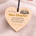 New Chapter Wooden Heart Congratulations New Job Leaving New Chapter Wooden Heart Congratulations New Job Leaving