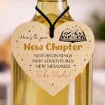 New Chapter Wooden Heart Congratulations New Job Leaving New Chapter Wooden Heart Congratulations New Job Leaving
