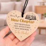 New Chapter Wooden Heart Congratulations New Job Leaving New Chapter Wooden Heart Congratulations New Job Leaving