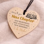 New Chapter Wooden Heart Congratulations New Job Leaving New Chapter Wooden Heart Congratulations New Job Leaving