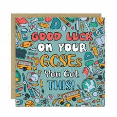 Good Luck GCSE Exams Card Student Encouragement Greeting Card