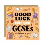 GCSE Good Luck Cards Set of 6 Exam Encouragement Cards for Kids