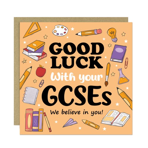 GCSE Good Luck Card with Envelope Exam Good Luck Card Students