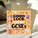 GCSE Good Luck Card with Envelope Exam Good Luck Card Students