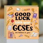 GCSE Good Luck Card with Envelope Exam Good Luck Card Students