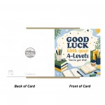 Good Luck A Levels Card Student Exam Encouragement Card Good Luck A Levels Card Student Exam Encouragement Card