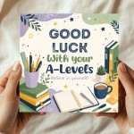 A Levels Encouragement Card Good Luck Exams Card with Envelope A Levels Encouragement Card Good Luck Exams Card with Envelope